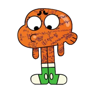 📚 Dessin animé, Poisson, Équation, Personnage, Science, Mathématiques telegram sticker