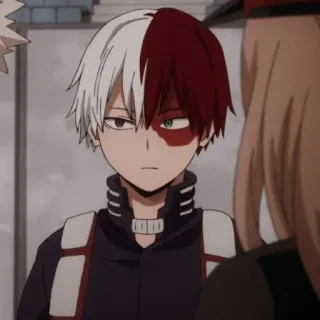 ❄️ Shoto Todoroki My Hero Academia Anime, Shonen, Supermoce, Szkoła, Postać, Todoroki, My Hero Academia telegram sticker