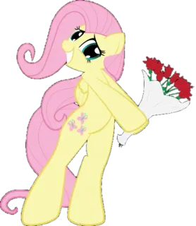 🌹 Fluttershy My Little Pony fluttershy, Pony, Blumen, Cartoon, süß whatsapp sticker