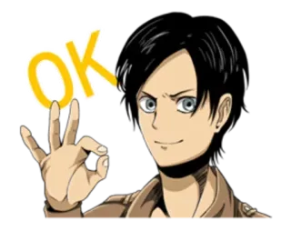 👌 OK ok, tudo bem, concordo, aprovação, anime, polegar para cima telegram sticker