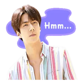 😐 Hmm... pessoa, pensando, hmm, expressão, homem, casual, adesivo whatsapp sticker
