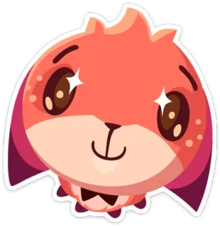 😃 cartone animato, animale, carino, volpe, scintillio, kawaii telegram sticker
