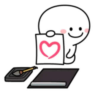 ❤ amour, cœur, mignon, dessin, dessin animé, illustration telegram sticker