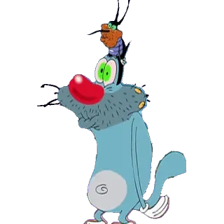😵 Oggy Oggy and the Cockroaches Dessin animé, Chat, Oggy et les cafards, Chat bleu, Animé telegram sticker