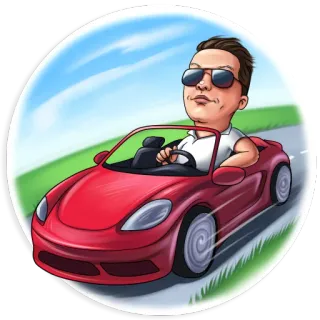 🚗 mobil, mengemudi, jalan, pria, kacamata hitam, kendaraan, transportasi telegram sticker