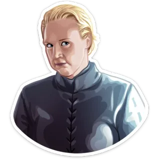 🙄 Brienne of Tarth Game of Thrones Brienne de Tarth, Game of Thrones, personagem, mulher, loira telegram sticker