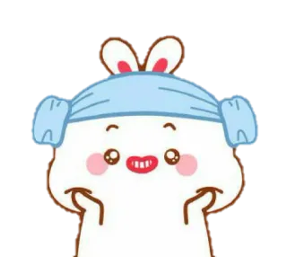 🐰 귀여운, 토끼, 만화, 스티커, 동물 telegram sticker