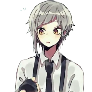 😶 Atsushi Nakajima Bungou Stray Dogs Anime, Manga, Charakter, Atsushi Nakajima, Bungou Stray Dogs telegram sticker