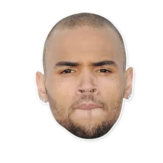 😥 Chris Brown chanteur, musicien, célébrité, portrait telegram sticker