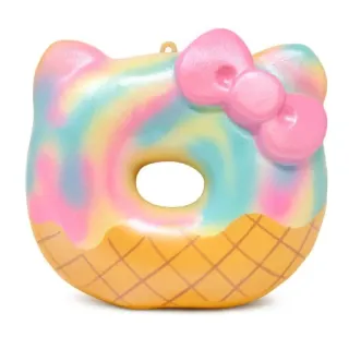 🤐 Hello Kitty hello kitty, donut, kawaii, mignon, pastel, nourriture, squishy telegram sticker
