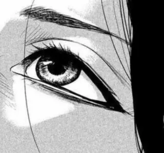 👁 ojo, manga, anime, primer plano, cara whatsapp sticker