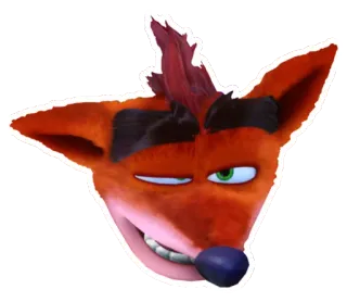 🤤 Crash Bandicoot crash bandicoot, video game character, cartoon, marsupial, game whatsapp sticker
