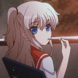 🤍 Ragazza anime, Lecca-lecca, Cartone animato, Carino, Ritratto, Personaggio telegram sticker