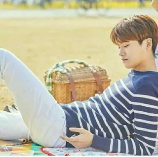 👦 picnic, man, leisure, relaxing, outdoors, clothing, tablecloth telegram sticker