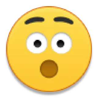 😮 อิโมจิ, เซอร์ไพรส์, ตกใจ, หน้า, สีเหลือง telegram sticker