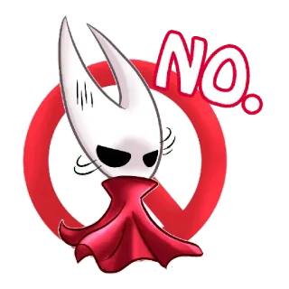🚫 Hornet Hollow Knight NO. videogame, hornet, sign, symbol, no telegram sticker