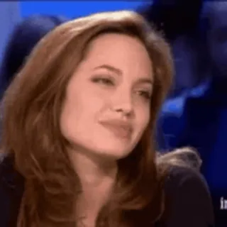 🎈 Angelina Jolie Schauspielerin, Promi, Frau, Gesicht, Person, Porträt, Lächeln whatsapp sticker