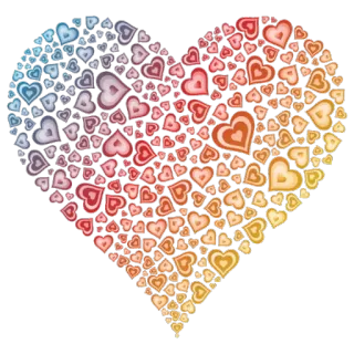 ❤ heart, love, valentine, colorful, hearts, pattern telegram sticker