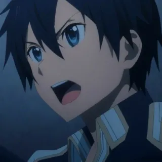 🖤 Kirito Sword Art Online Аниме, Персонаж, Кирито, Sword Art Online, Мультфильм, Аватар telegram sticker