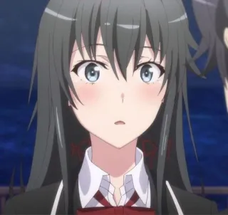 🫓 Yukino Yukinoshita My Teen Romantic Comedy SNAFU อนิเมะ, เด็กผู้หญิง, ชุดนักเรียน, น่ารัก, อนิเมชั่นญี่ปุ่น, การ์ตูน whatsapp sticker