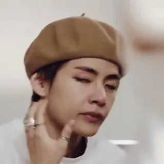 😿 V V, BTS, K-Pop, ca sĩ, mũ nồi telegram sticker