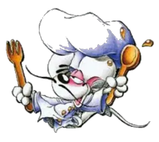 ❤ rato, chef, cozinhar, colher, garfo telegram sticker