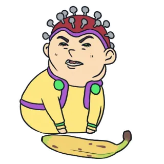 😿 dessin animé, banane, enfant, illustration telegram sticker