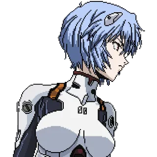 👀 Rei Ayanami Neon Genesis Evangelion anime, manga, character, rei ayanami, evangelion telegram sticker