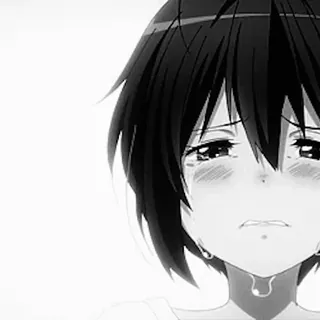 😥 Anime, Piangere, Triste, Emozionale, Manga, Personaggio telegram sticker
