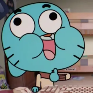 👍 Gumball Watterson The Amazing World of Gumball Cartoon, Animation, Gumball, Watterson, lustig, Katze whatsapp sticker