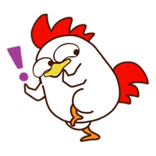 🤔 Huhn, Cartoon, Tier, Vogel, Aufkleber telegram sticker