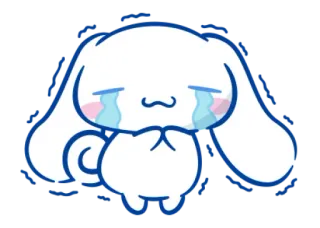 🐰 crying, sad, white, cute, kawaii telegram sticker