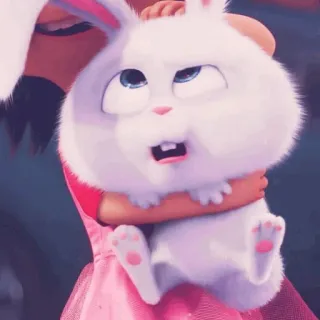 ☁️ Snowball The Secret Life of Pets lapin, lapinou, mignon, animation, dessin animé whatsapp sticker