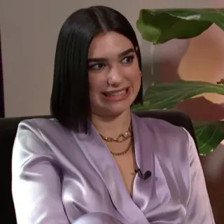 😬 Dua Lipa Дуа Липа, певица, знаменитость, женщина, портрет telegram sticker