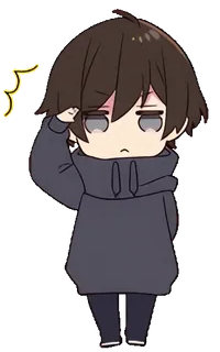 🫡 Anime, Chibi, Mignon, Personnage, Dessin animé telegram sticker