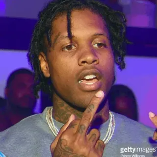 🔊 Lil Durk rapper, music, middle finger, offensive telegram sticker