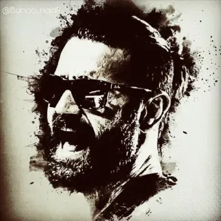 💛 man, sunglasses, portrait, person, face, artwork telegram sticker