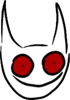 😀 лицо, демон, глаза, персонаж, стикер, существо, страшный telegram sticker