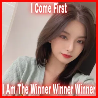 🥇 I Come First
I Am The Winner Winner Winner femme, gagnant, motivation, portrait telegram sticker