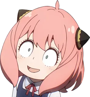 😲 Anya Forger Spy x Family anya forger, spy x family, anime, dessin animé, enfant, fanart telegram sticker
