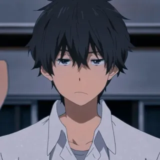 💙 Houtarou Oreki Hyouka Anime, Męski, Postać, Hyouka, Houtarou Oreki telegram sticker