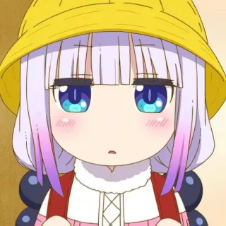 💜 Kanna Kamui Miss Kobayashi's Dragon Maid Anime, Drago, Chibi, Kawaii, Carino, Kanna, Miss Kobayashi's Dragon Maid telegram sticker