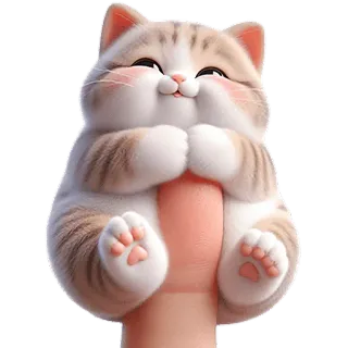 ☺️ kot, kociak, słodki, puszysty, zwierzę, zwierzak, uroczy telegram sticker