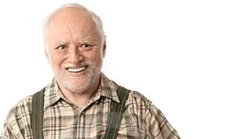 😄 Hide the Pain Harold meme, internet, funny, harold, hiding pain, stock photo telegram sticker