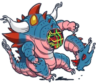 🦕 Monster, Kreatur, Aufkleber, Cartoon, Fantasy telegram sticker