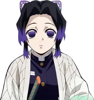 🦋 Shinobu Kocho Demon Slayer Аниме, Шинобу Кочо, Клинок, рассекающий демонов, Наклейка, Персонаж, Манга whatsapp sticker