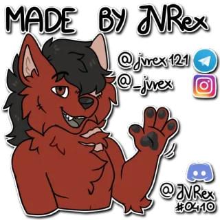 🏈 MADE BY JVRex @jvrex121 @_jvrex @JVRex #0410 telegram sticker