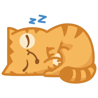 😴 cat, sleeping, animal, cartoon, zz telegram sticker