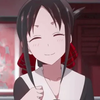 🌺 Kaguya Shinomiya Kaguya-sama: Love Is War 애니메이션, 카구야, 카구야님은 고백받고 싶어, 러브 이즈 워, 귀여운, 미소, 시노미야 telegram sticker