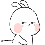 👍 @TardiSticker кролик, зайчик, мультик, милый, белый, персонаж whatsapp sticker